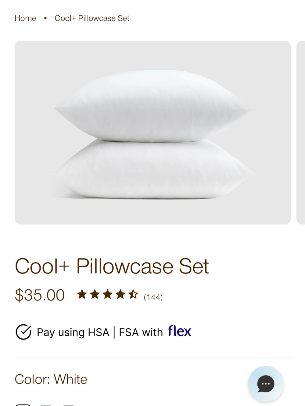 White Pillowcase Set